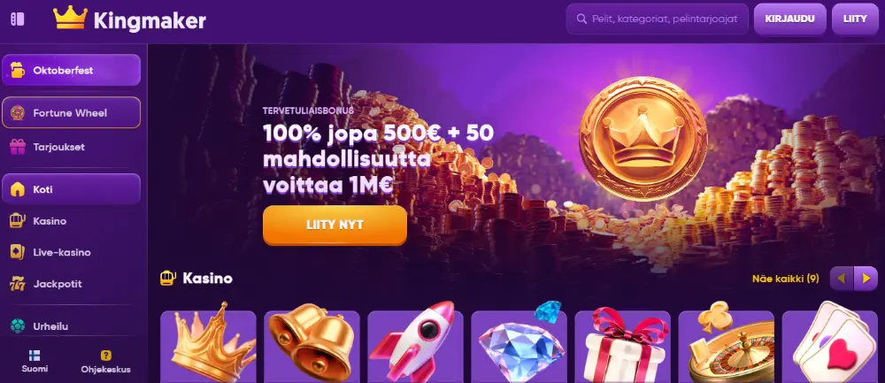 kingmaker etusivu