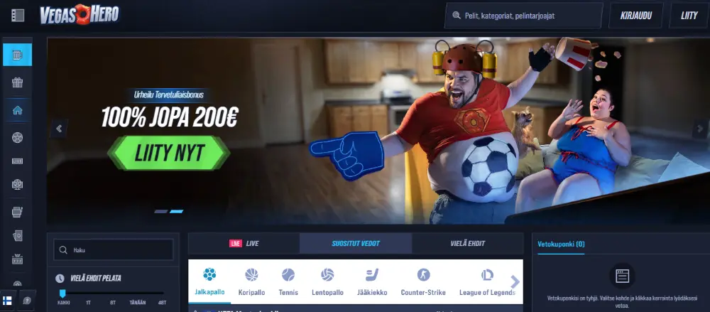 vegas hero etusivu